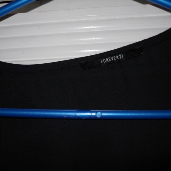 Forever 21 shawl jacket black poly lacy XL/1X? - Picture 2 of 3